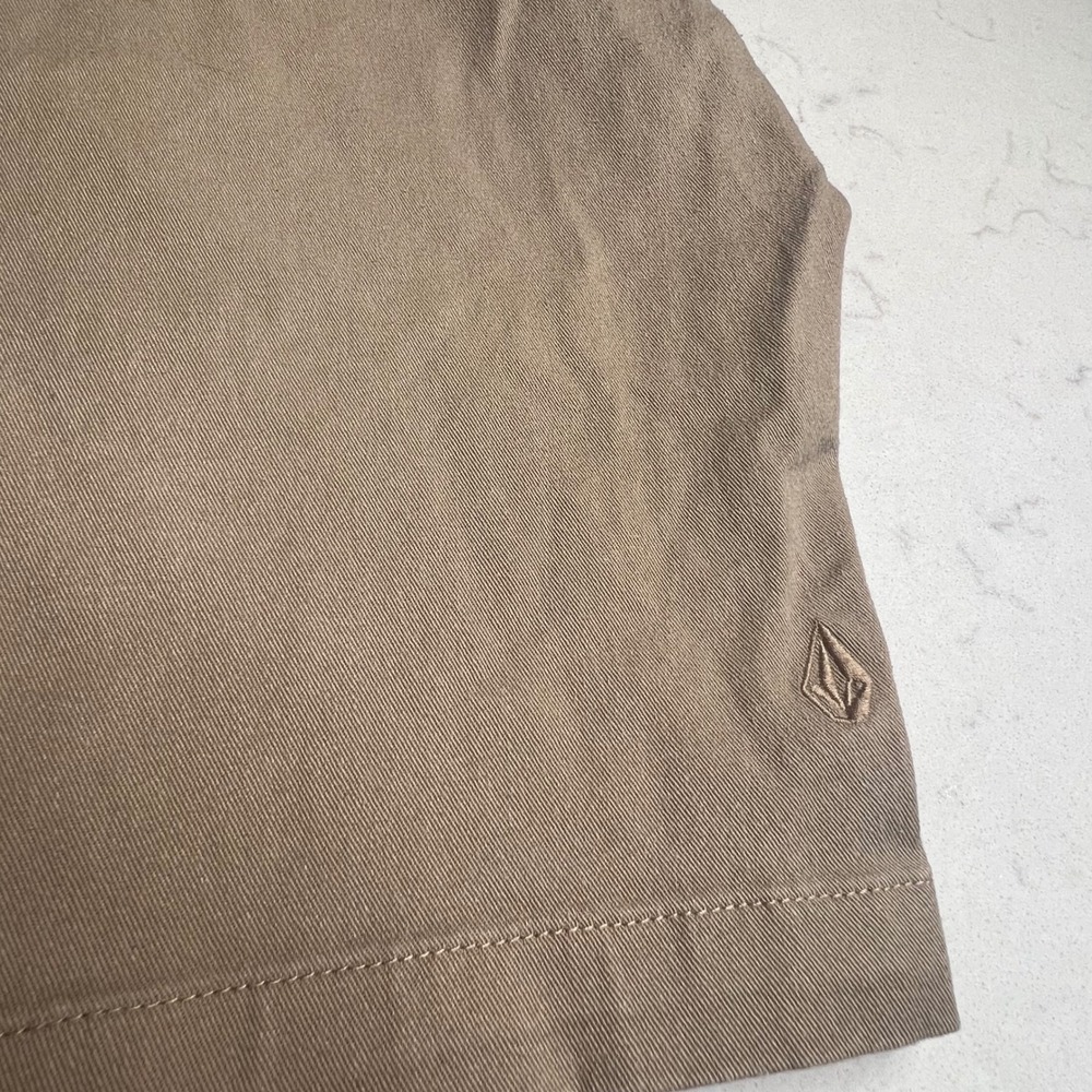 Volcom Tan Stretch Chino Shorts Mens 36 Khaki Brown Skate Casual - Picture 8 of 9